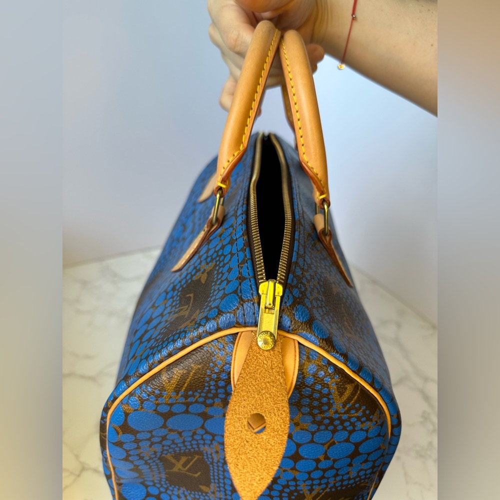 Louis Vuitton Yayoi Kusama Speedy 30 Blue - Picture 11 of 16